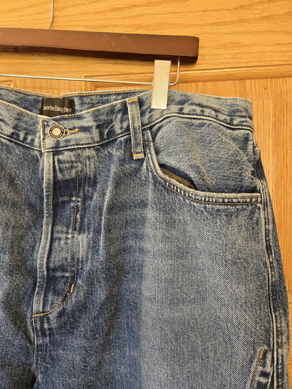 Favorite Daughter Wide Leg Denim Jeans in Classic Blue NWT Size 31 - Picture 2 of 9